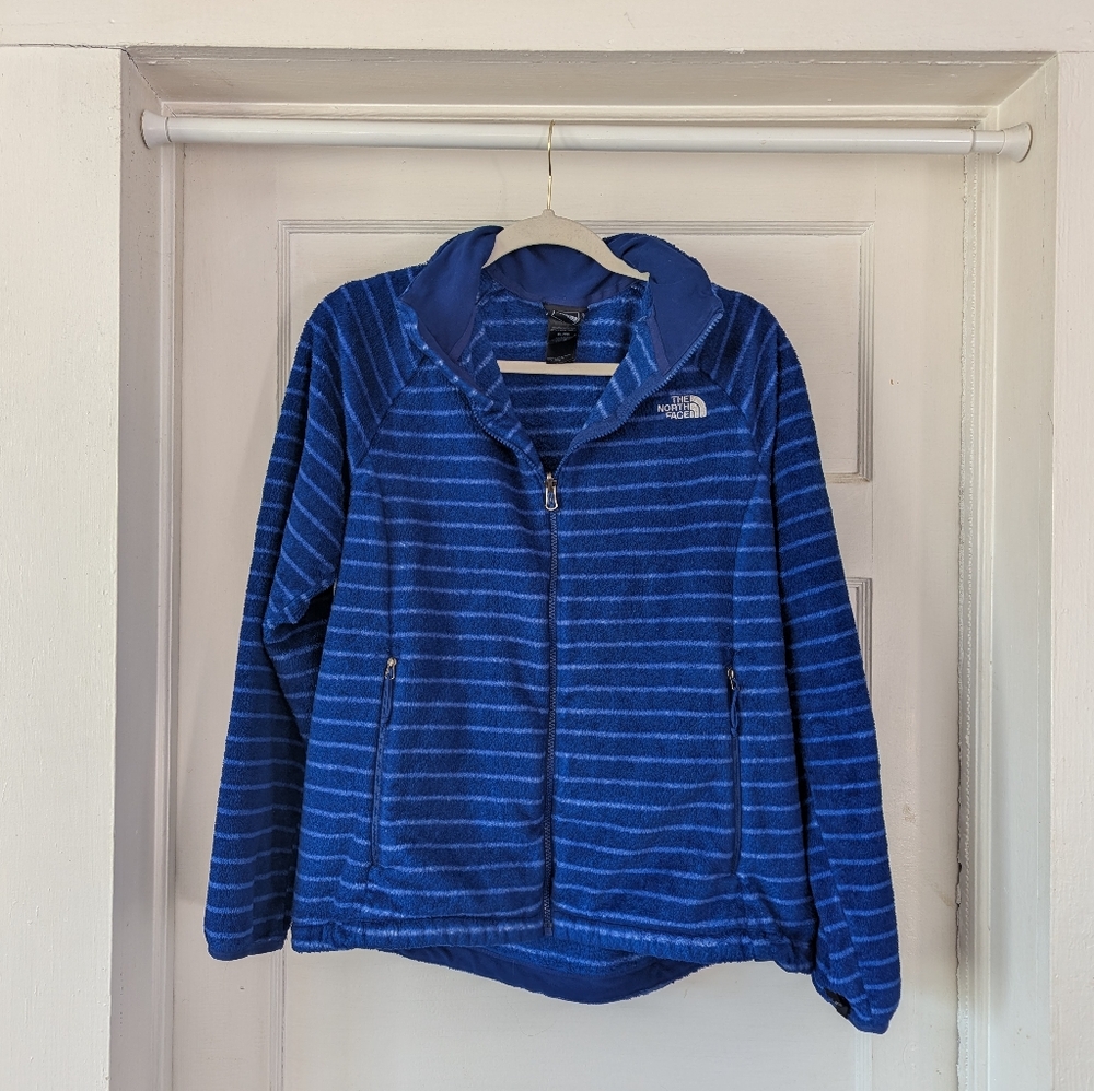 The North Face Royal Blue Striped Fleece Jacket